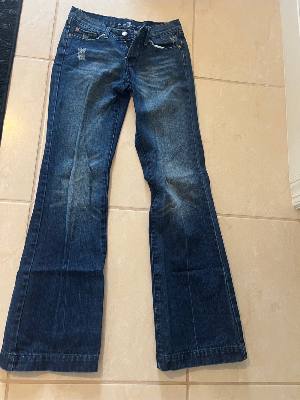 7 For All Mankind Dark Blue Flare Jeans